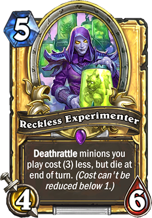 Reckless Experimenter Hearthstone Card Hearthstone Top Decks - 