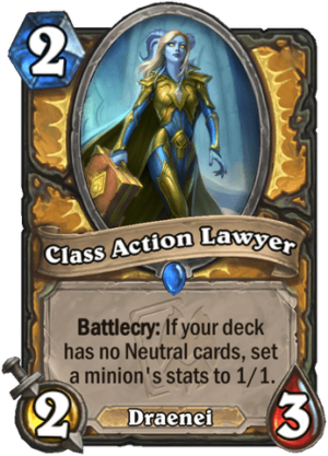 Class Action Lawyer Card