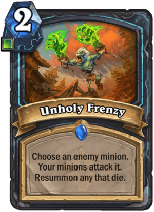 Unholy Frenzy Card