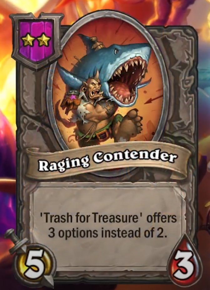 Raging Contender (Captain Hooktusk) Card!