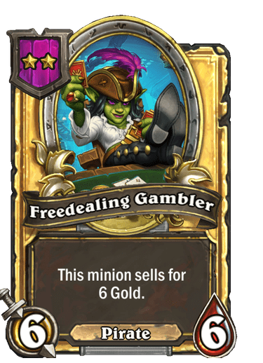 Freedealing Gambler Card