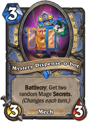 Mystery Dispense-o-bot Card